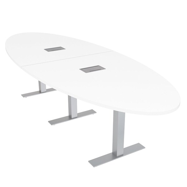 45 in W, 120 in L, 29 in H, Engineered Wood Top, White
